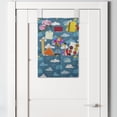 thumbnail image 2 of Cartoon Hanging Pocket Organizer, Raindrops Clouds with Sun Stormy Weather Thunder Lightning Sky Items, Printed Polyester Storage Bag with Pockets, 14" x 20", Sea Blue White Mustard, 2 of 2