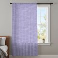 thumbnail image 5 of Purple Solid Color Sheer Curtains 108" Extra Long, Abstract Woven Texture Vintage Minimalist Light Filering Curtains, Privacy Drapes Simi Floor to Veiling Curtain for Living Room Window Treatment, 5 of 9