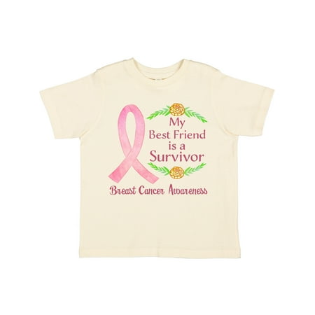 

Inktastic My Best Friend is a Survivor Breast Cancer Awareness Gift Toddler Boy or Toddler Girl T-Shirt
