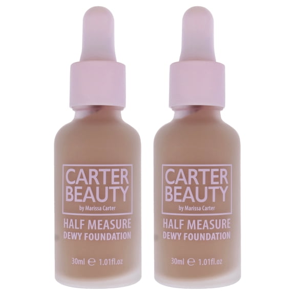 Carter Beauty Half Measure Dewy Foundation - Caramel Chew - Pack of 2 , 1.01 oz Foundation