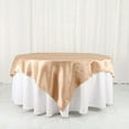 thumbnail image 2 of Efavormart 72" SATIN Square Tablecloth Overlay For Wedding Catering Party Table Decorations Nude Square Tablecloth Cover, 2 of 11