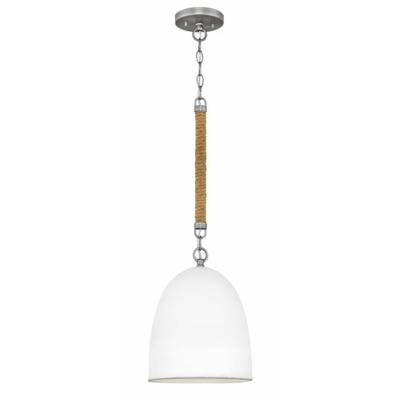 1 Light Small Pendant in Traditional-Coastal Style 10 inches Wide By 21.75 inches High-Antique Nickel Finish Bailey Street Home 81-Bel-2760343