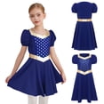 thumbnail image 7 of iiniim Girls Renaissance Victorian Short Sleeve Ruffled Royalty Princess Dress Dark Blue 16, 7 of 7