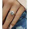 thumbnail image 3 of Jewelerix 6 Prongs Round Cut Engagement Ring 14K Plated White Gold Moissanite Diamond Ring Wonderful 1.00 CT Promise Ring, 3 of 5