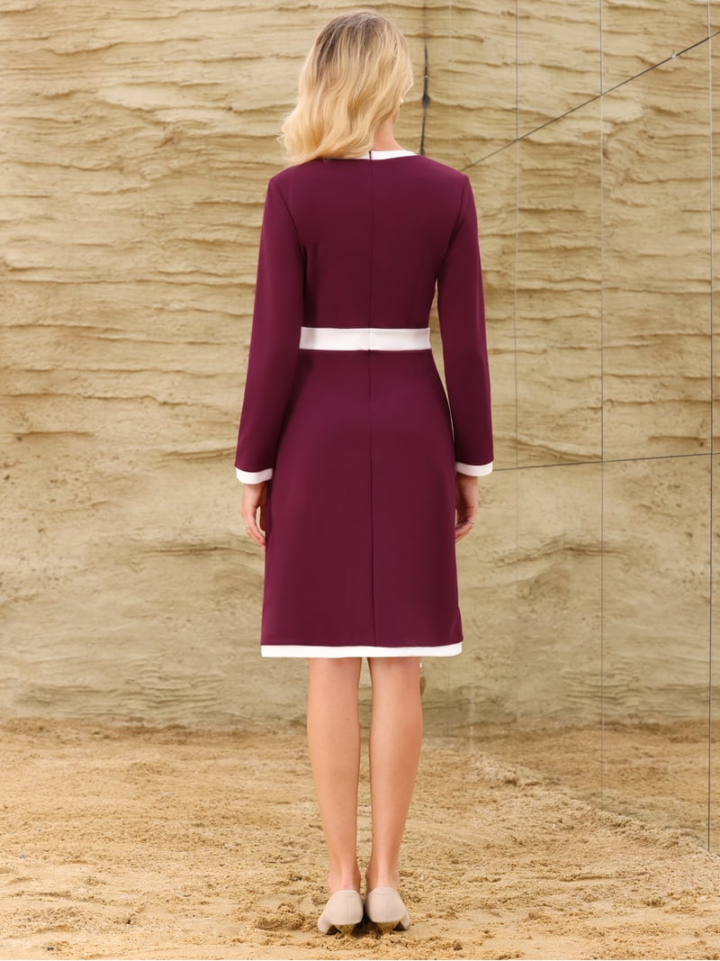 purple colour block dress Color Block Satin Wrap Dress-Lilac Purple, small (2-4) / Purple