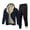 A01-Navy, variant on Jinhomg Mens 2 Piece Sweatsuit Outfit Sherpa Lined Full Zipper Hoodie Jackets & Athletic Joggers Pants Thicken Winter Thermal Fleece Tracksuits Sets