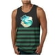 thumbnail image 1 of Tanques para Hombre para el Verano Solto Chaleco Impresión Deportivo Cuello Redondo, Casual, 1 of 5
