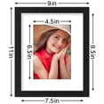 thumbnail image 3 of decorUhome 8x10 Black Picture Frame Set of 9, Display 5x7 Pictures with Mat or 8x10 without Mat, Photo Frames for Wall or Tabletop, 3 of 9