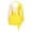 Yellow, variant on MSemis Kids Girls Mesh Long Sleeve Chiffon Ballet Dance Dress Dancewear