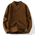 thumbnail image 1 of Xfvqtps Chandail Mode Hommes Couleur Unie Manches Longues Col en V Chandail Décontracté, 1 of 6