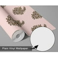 thumbnail image 6 of S4Sassy Peel and Stick Wall Covering, Traditional Booti Motif Removable Wall Wrap-Instant for Bathroom, Laundry Room, Closet Interior- Self-Adhesive Wallpaper Vinyl- Pink, 25"x360", 6 of 8