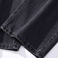 thumbnail image 4 of Pounoo New Jeans for Men Relaxed Fit Fashion Comfort Waist Wide Leg Pants Men Solid Comfort Fit Long Pants Pocket Button Front Mid Waist Relaxed Fit Jeans Black M, 4 of 9