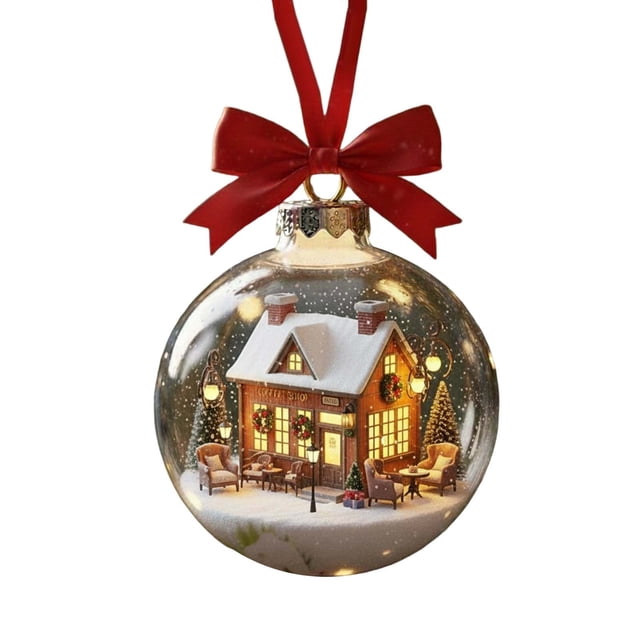 Rapeiae Natural Wonders Series Christmas Ball Flat Acrylic Pendant