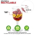 thumbnail image 4 of Copa de Vino de Plástico Transparente Reciclable - Copa de Vino Inastillable - Vasos Desechables Y Reutilizables para Champán, Postre 24 Piezas, 4 of 9