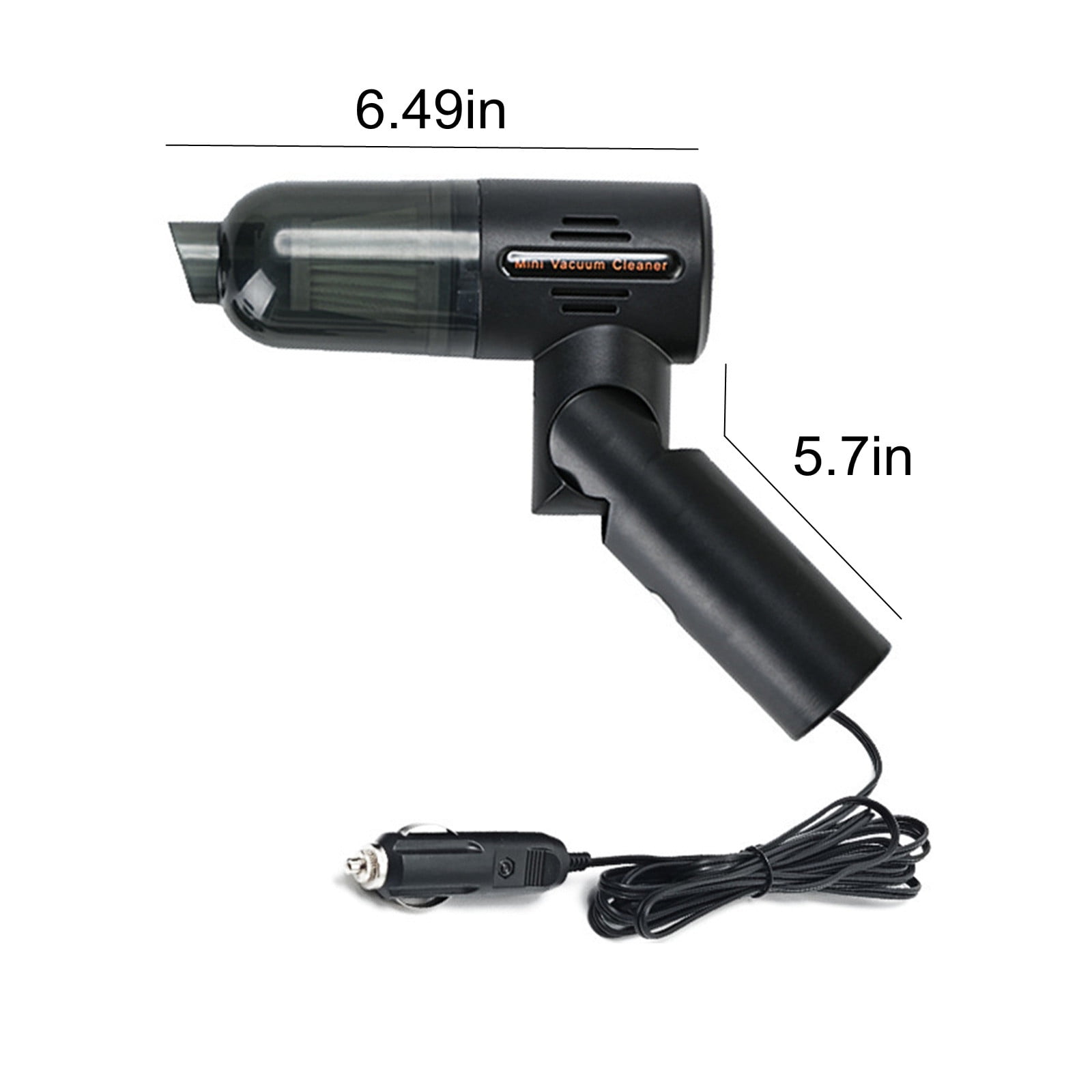 Car Vacuum Cleaner, 12V Handheld Vacuum with LED Light and 2 Attachments for Car Cleaning