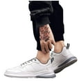 thumbnail image 3 of Xfvqtps Mens Sneakers Lace Up Lightweight Breathable Outdoor Running Walking PU Shoes Fashion Sports Shoes Casual Sneakers Cotton Shoes Gray, 3 of 8