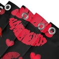 thumbnail image 6 of Planially 4 Pcs Shower Curtain Set with Rugs Toilet Lid Cover Mat Red Lips Bathroom Sets, 6 of 6