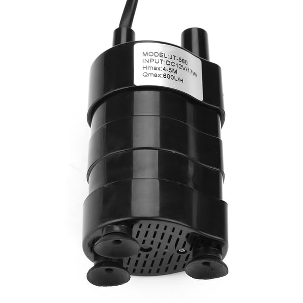 Bomba De Agua Sumergible DC 12V 600L/H – Sin Escobillas, Cabezal 5m, Ideal Para Riego, Fuentes Y Refrigeración