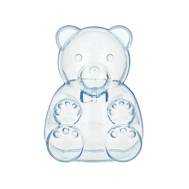 12 Cajas de Plástico Transparente con Forma de Oso para Regalo de San Valentín, Reutilizables, para Fiestas de Cumpleaños y Pequeños Regalos.