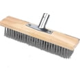 thumbnail image 2 of Stainless Steel Wire Broom for Outdoor Cleaning, Heavy-Duty Garden Brush with Wood Handle, Weed Moss Remover for Patio Deck Tile, 2 of 5