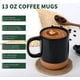 thumbnail image 4 of Taza de café negra YONGSHENG con corcho antiderrames 12 onzas con asa cerámica mate, 4 of 5