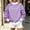 Purple, variant on Odbmxy Fall Winter Women's Sweatshirts Knit Long Sleeve Mock Neck Casual Going Out Striped Women Tops Pullover