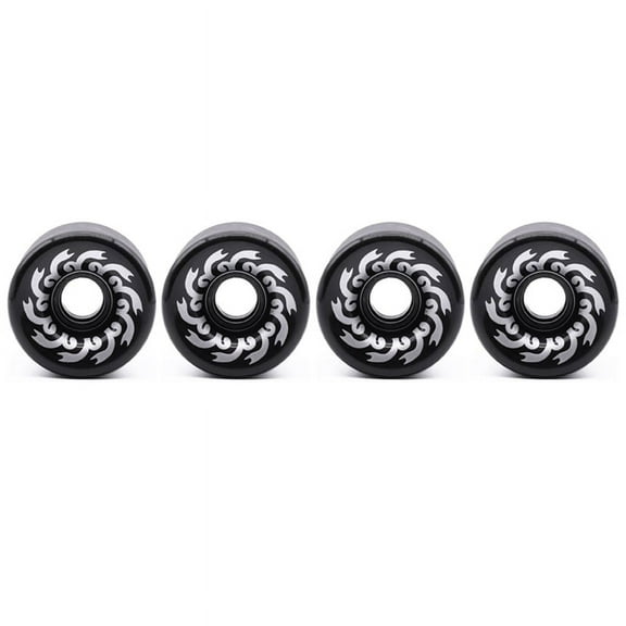 4PCS Skateboard Wheels 70mm 82A PU,70X51mm, Professional Frosted Wheels for Longboard and Cruiser,Black
