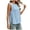 Light Blue, variant on Womens Summer Shirts Casual Crew Neck Side Tie Tank Top Flowy Peplum Camisole for Daily Vacation White S