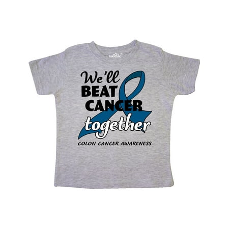 

Inktastic We ll Beat Cancer Together- Colon Cancer Awareness Gift Toddler Boy or Toddler Girl T-Shirt