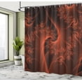 thumbnail image 5 of Ambesonne Abstract Shower Curtain, Digital Swirls Floral, 69"Wx84"L, Orange, 5 of 5