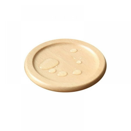 

Clearance! Beech Varnish Wood Coaster Unique Cup Mat Retro Insulation Cup Mat Household Square Round Coaster