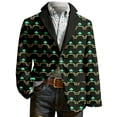 thumbnail image 4 of YUEHUA Blazer for Men One Button Notched Lapel St Patricks Day Suit Jacket Casual Business Jackets Sports Coats Slim Fit Plus Size Corduroy Blazer, 4 of 4