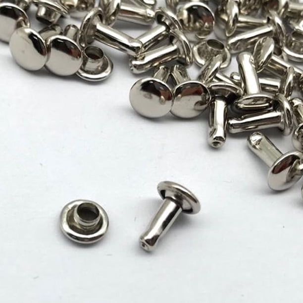 100 œillets Creux Métal Plaqué Laiton Doré – M2,5 X 8 Mm, Pour Maroquinerie