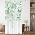 thumbnail image 6 of Mint Green Eucalyptus Shower Curtain Sets, Watercolor Leaves on The Top Plant with Floral Bathroom Decoration 36x72 Inch with Hooks, 6 of 6
