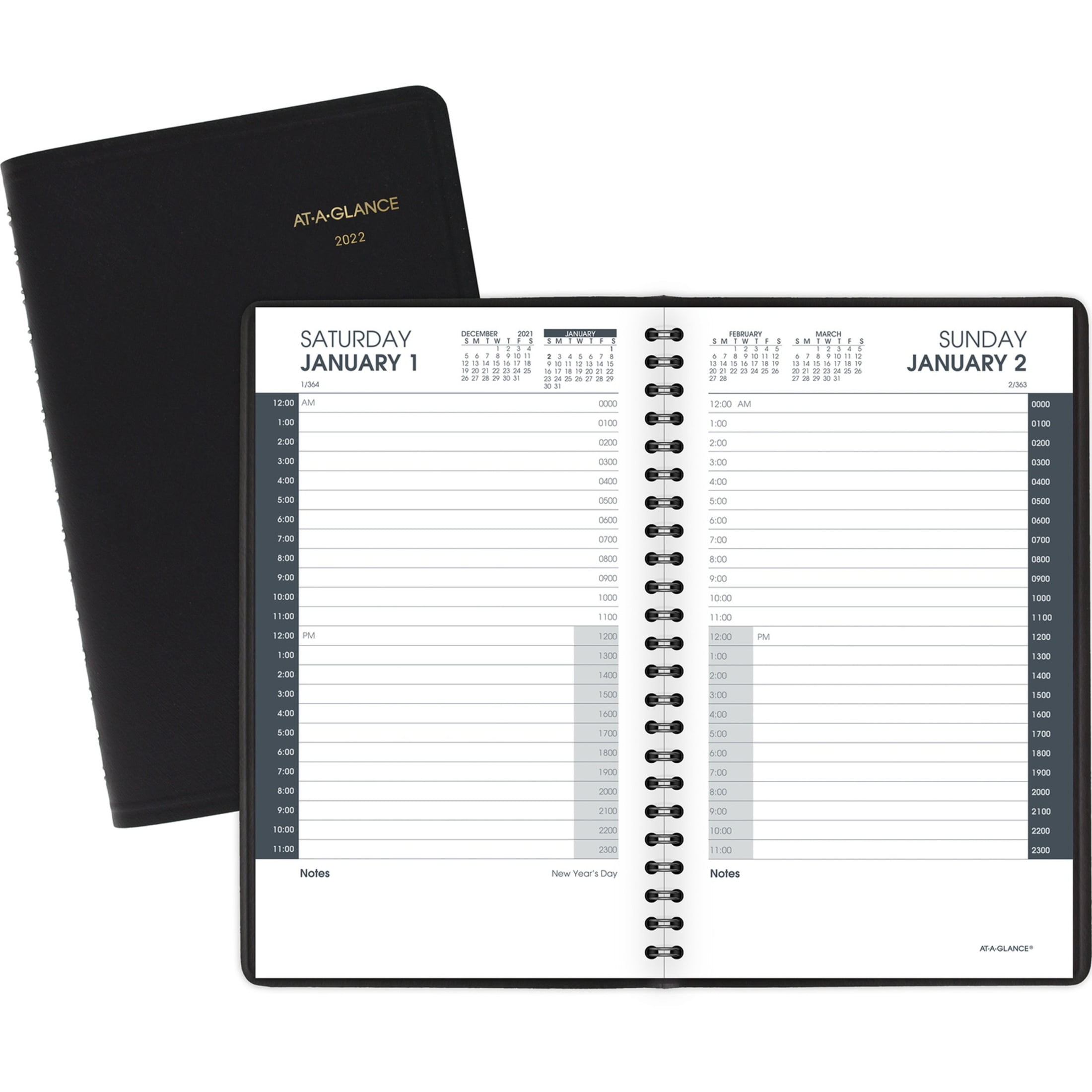At-A-Glance 24-Hour Daily Appointment Book