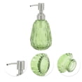 thumbnail image 5 of Unique Bargains 1 Pc Durable Argyle Soap Dispenser 11.84oz Green Silver Tone, 5 of 6