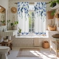 thumbnail image 4 of Blue Roses Kitchen Curtains 63 Inch Length, Spring Floral Elegant Pastoral Flowers Botanical Tiers Curtains for Living Room Berdoom, Light Filtering Drapes Window Treatment 2 Panels 42"Wx63"L, 4 of 8