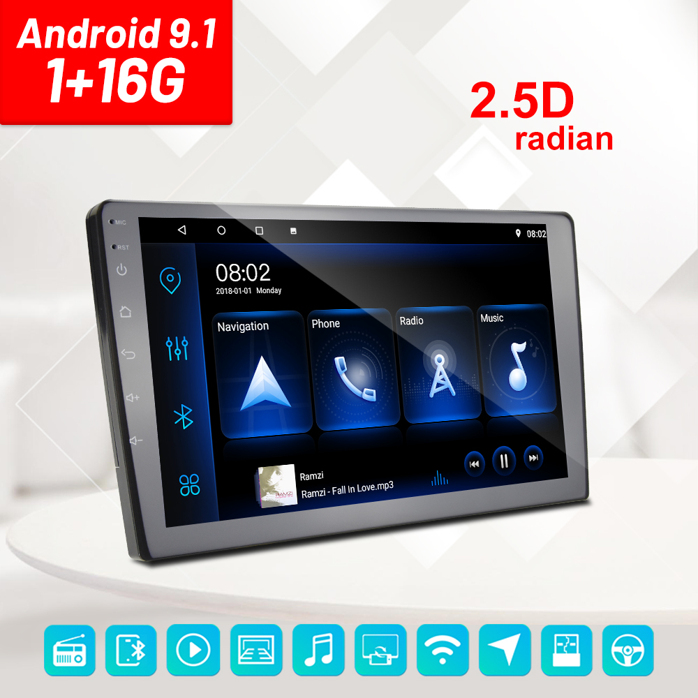 Camecho Split Screen Android 9.1 Car Radio Multimedia Video Monitor GPS Navigation MP5 DVD