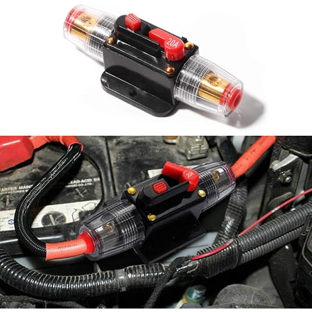 RED WOLF Interruttore automatico da 200 Amp con alette in rame, rondella in rame, impermeabile, con ripristino manuale, impermeabile, per auto, camion, autobus, camper, barca, veicoli marini, 12 V-48