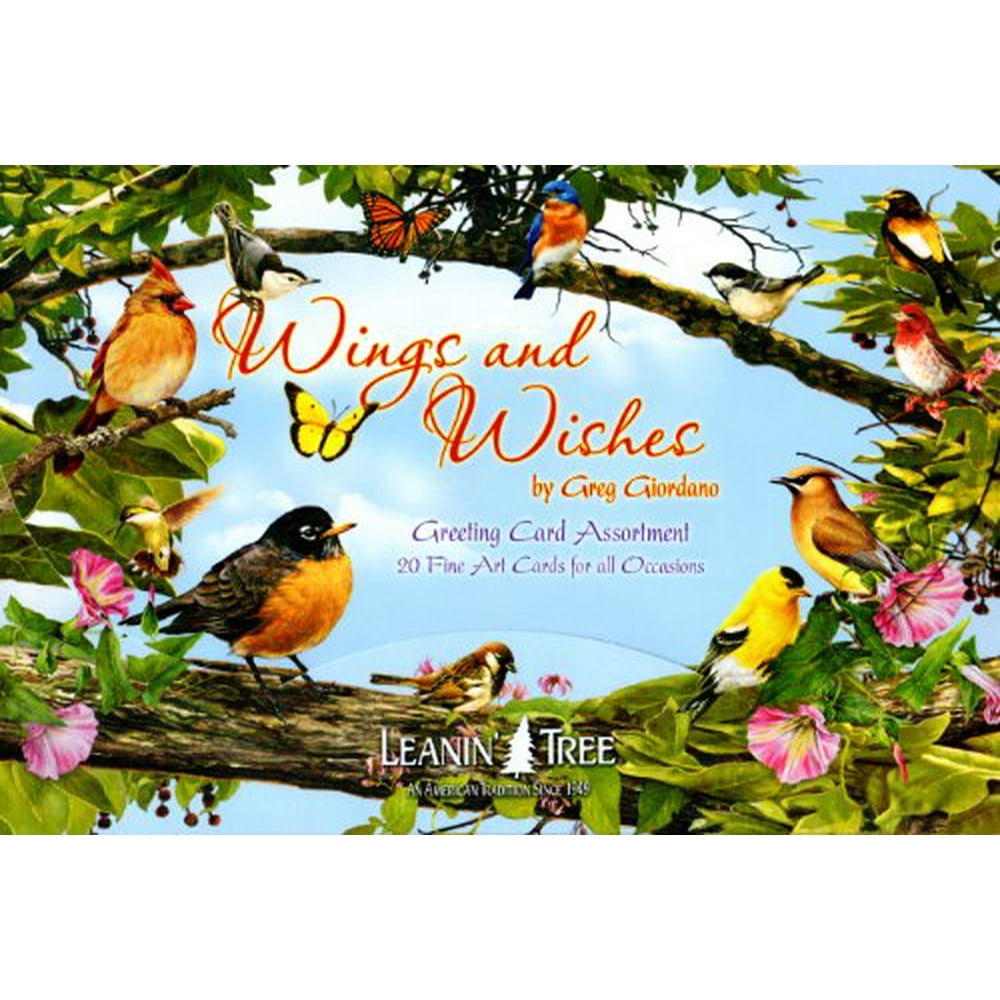 Leanin' Tree Bird Greeting Cards Wings and Wishes by Greg Giordano