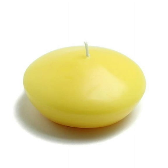 Jeco CFZ-081-8 4 in. Floating Candles, Yellow - 24 Piece