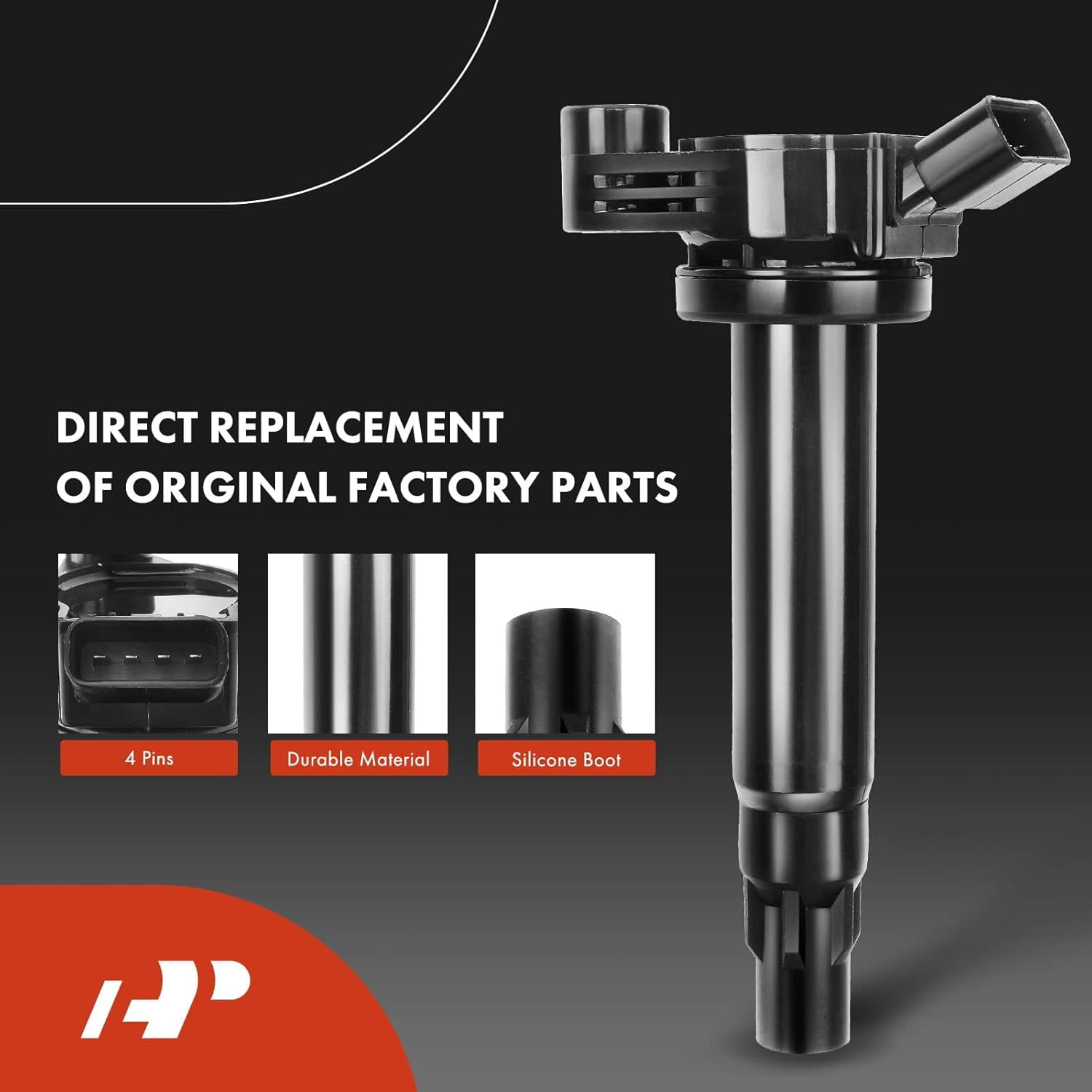 A-Premium Set of 6 Ignition Coil Pack and Iridium Spark Plugs Compatible with Toyota Camry 2005-2006, Sienna 2004-2006, Highlander 2004-2008 & Lexuss RX330 2004-2006 V6 3.3L