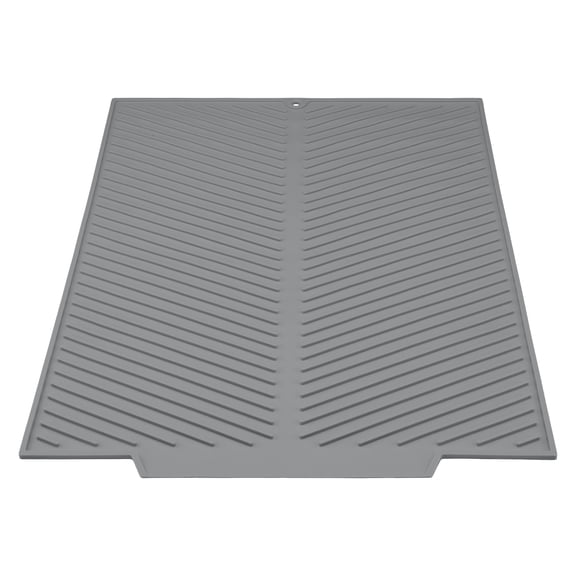 Unique Bargains Silicone Easy Clean Kitchen Dish Drying Mat Gray 20.1*16.1 inch