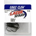 thumbnail image 3 of (2 pack) Eagle Claw Lazer Sharp 5 Pieces Plain Shank Hook, Size 1/0, 3 of 5