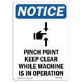 thumbnail image 1 of SignMission OS-NS-A-1014-V-17291 10 x 14 Po Panneau de Signalisation OSHA - Point de Pincement Garder Clair, 1 of 1