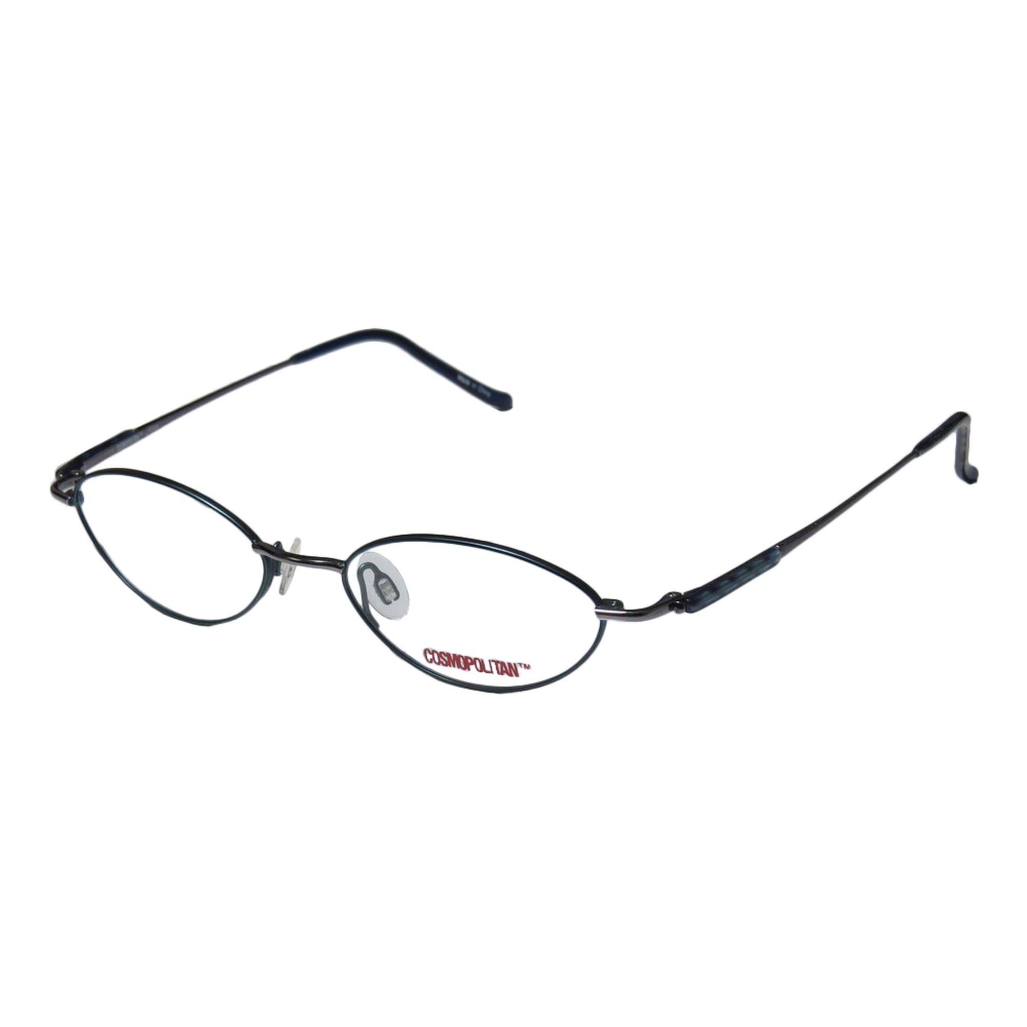 NEW COSMOPOLITAN SUMPTUOUS WOMENS/LADIES DESIGNER FULL-RIM BLUE / GUNMETAL SOPHISTICATED CLASSY FRAME DEMO LENSES 48-17-135 EYEGLASSES/EYE GLASSES