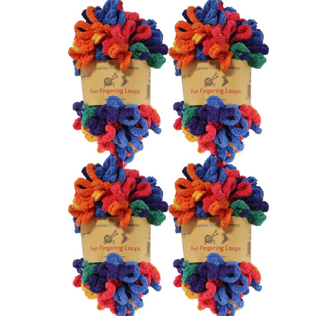 JubileeYarn Fun Finger Loops Yarn Polyester Jumbo Loop Yarn 100g