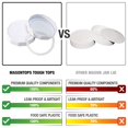 thumbnail image 2 of Tapas para tarros de cristal, tapas duras, forma bola, boca ancha, color blanco, 2 of 8