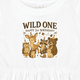 thumbnail image 4 of Inktastic Wild One Happy 1st Birthday Woodland Animals Girls Baby Dress, 4 of 5