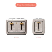 Beautiful 4-Slice Toaster with Touch-Activated Display, Porcini Taupe by Drew Barrymore